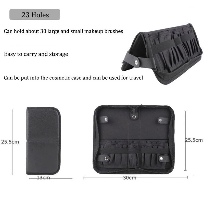 Multifunctional Makeup Brush Storage Bag Makeup Artist Cosmetic Case Handbag Portable Travel Cosmetic Organizer Bag Beauty Tools