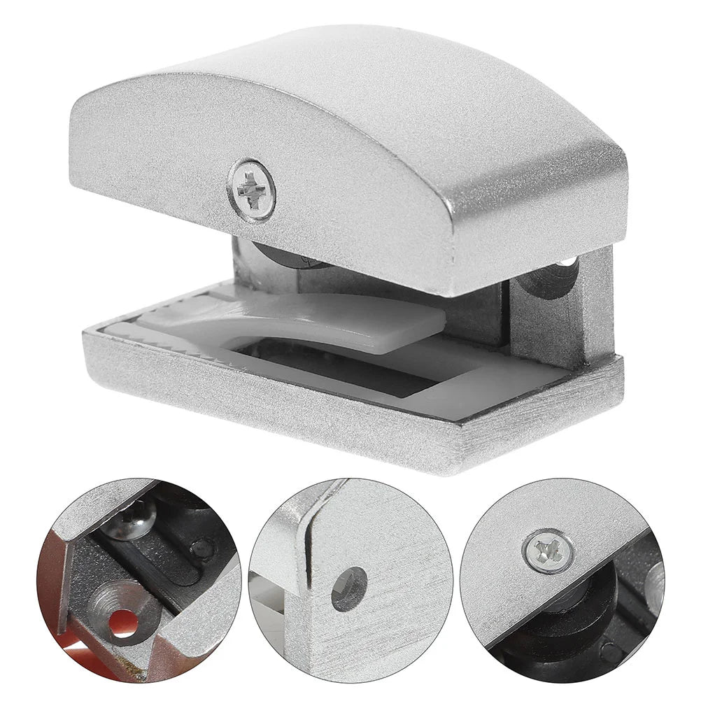 2Pcs Bottom Mount Door Guide Glass Door Stops Sliding Door Guides Shower Door Replacement Parts Hardware Track Bathrooms Bedroom