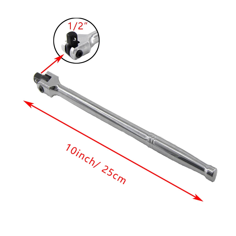MacWork 1/2 Inch Drive Heavy Duty Breaker Bar Use for Stubborn Nuts and Bolts 250MM Length