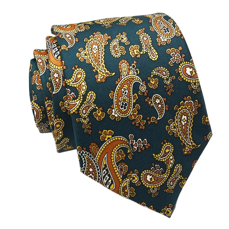 Super Soft Imitation Silk Ties Men's Fashion 8cm Necktie For Men Wedding Business Meeting Gravata Colorful Novelty Printing Tie