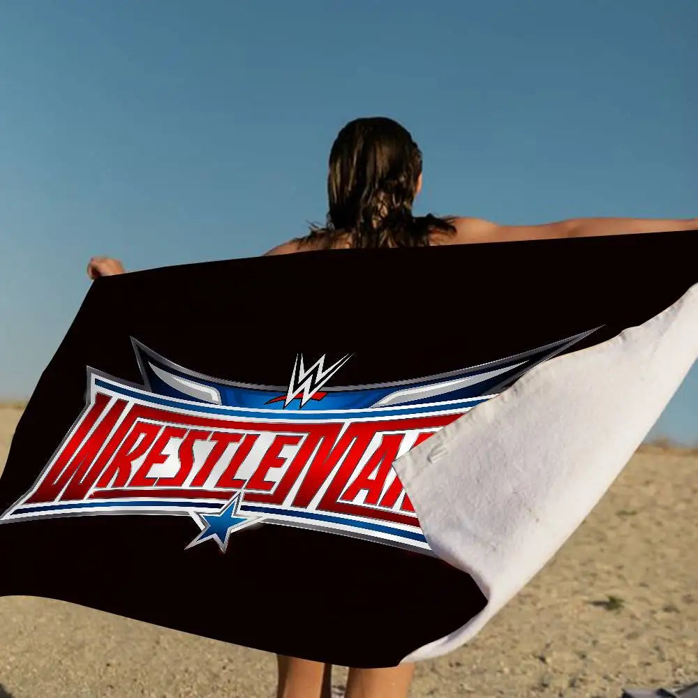 WWE WrestleMania Bath Towel Microfiber Soft Water Absorbing Breathable For Girl Kids Decorative Cartoon Beach Towel