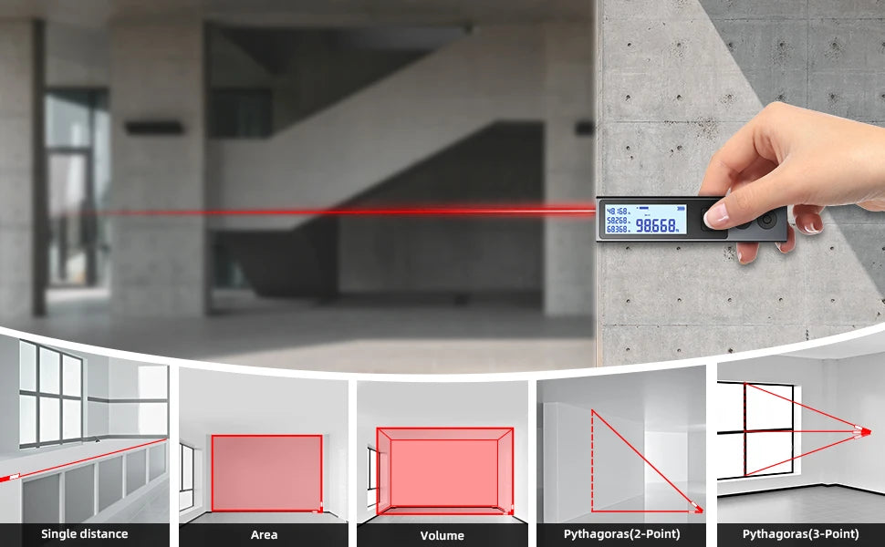 Mileseey Laser Distance Meter Trena Laser Measuring Tape Handheld Metre Laser лазерная рулетка дальномер