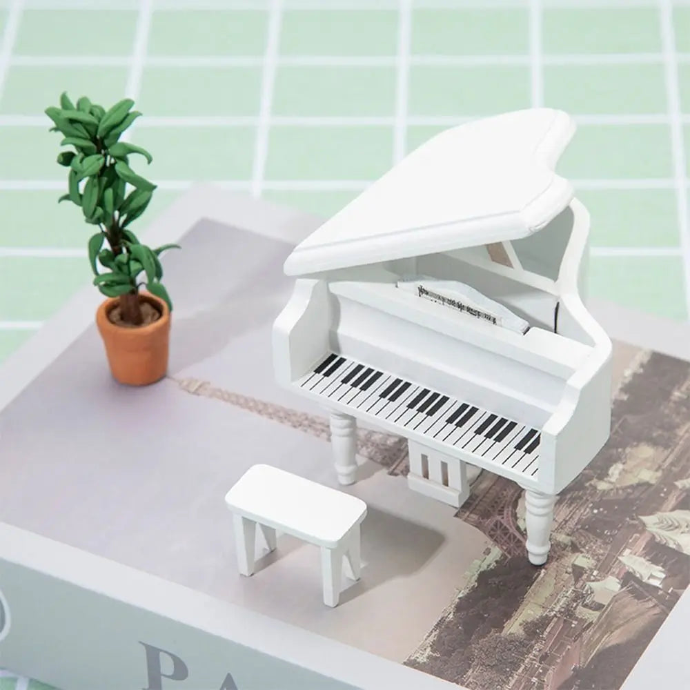 Playing House Dollhouse Musical Instruments 1/12 Doll Piano Craft Wood Multicolor Miniature Pianoforte Doll Accessories