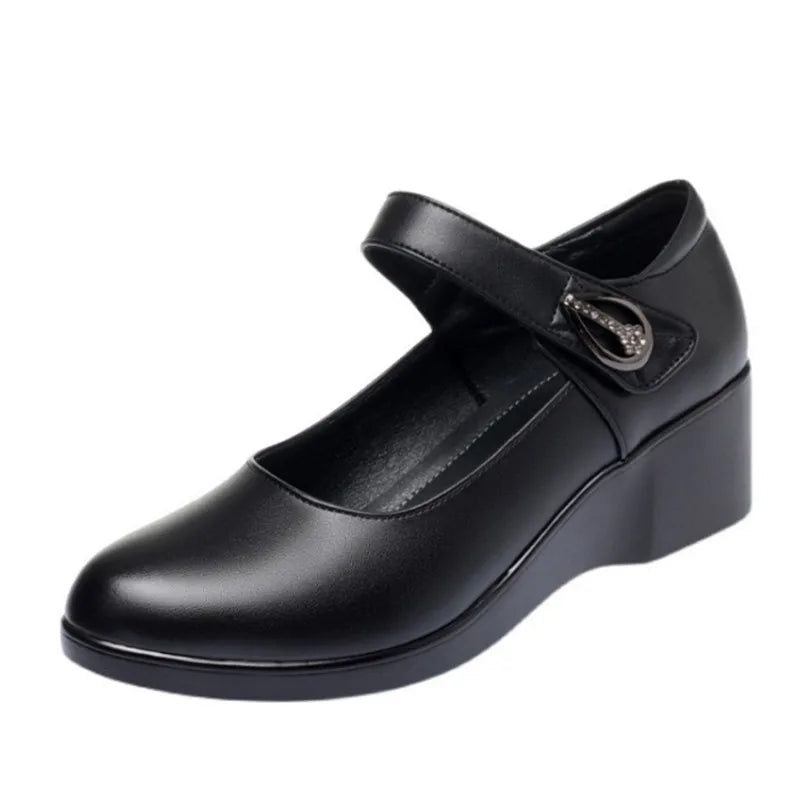 sapatos femininas women fashion high quality black wedge heel shoes for office work lady casual career elegant daily pumps z425