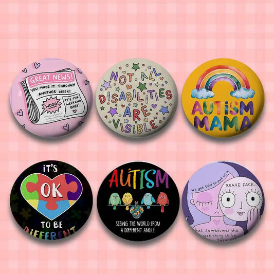 Autism Acceptanc Creative Slogan Badges Tinplate Soft Button Pin Brooch Metal Badge Custom Jewelry Accessories Hat Bag Lapel
