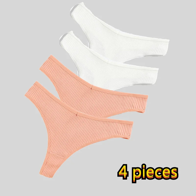 Ladies thong cotton comfortable underwear sexy panties low waist young girl thong solid color  lingerie shorts Woman clothes