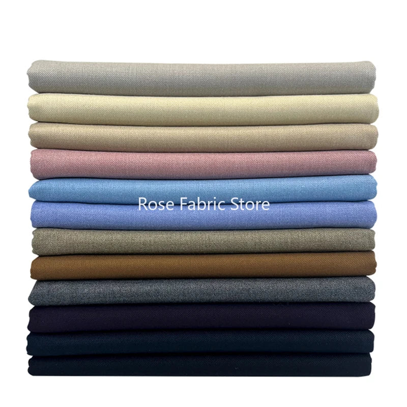 1 Meter 30% Woolen Twill Suit Fabrics Worsted Spring Summer High End Fabric Sewing Blazer Suit Handcrafts Anti Wrinkle Serge
