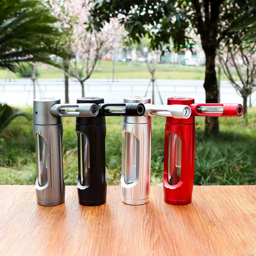 Handheld Smoking Pipe Grass Hookah Set with Dry Burning Glass Tobacco Bowl Cigarette Filters Shisha Pipes Smoke Accessories
