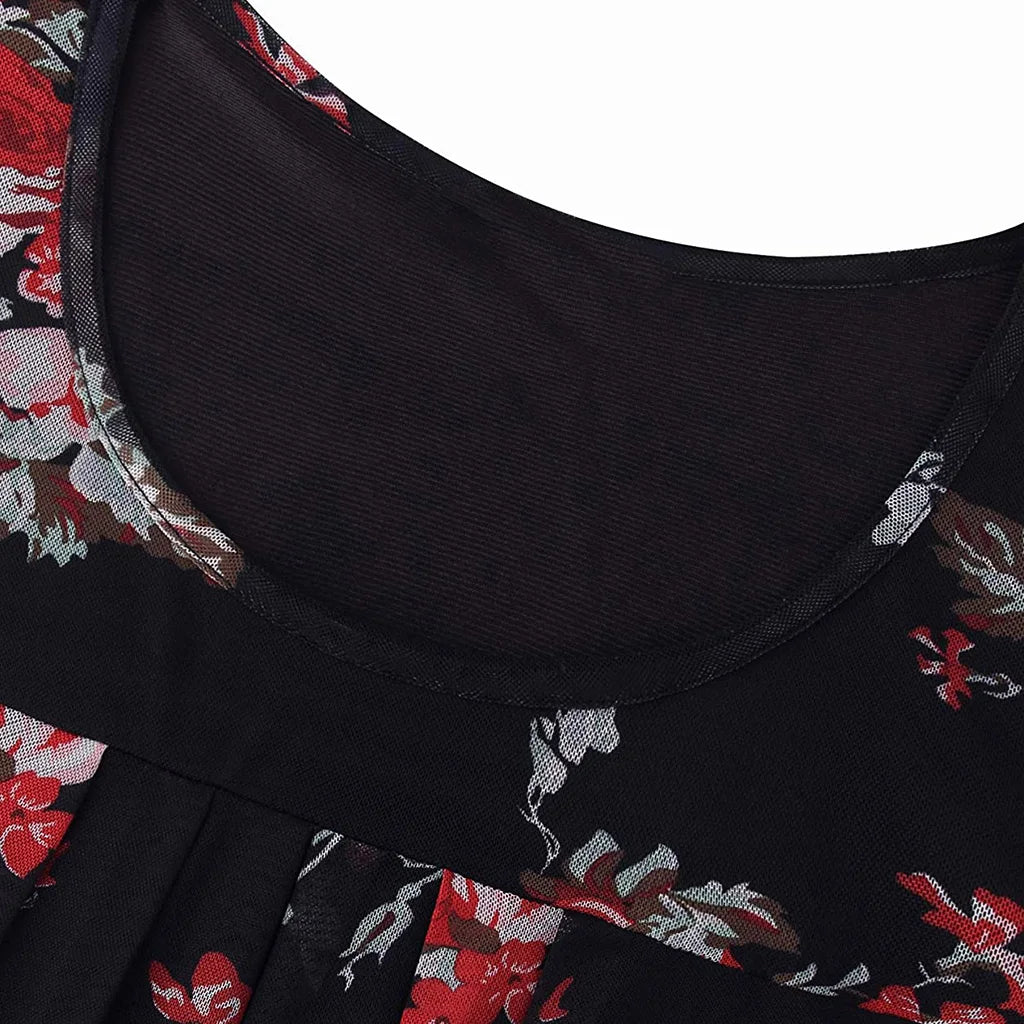 Womens Tops Summer T Shirts Casual V Neck Floral Print Petal Women's Athletic Shirts Mesh fabric Plus Size