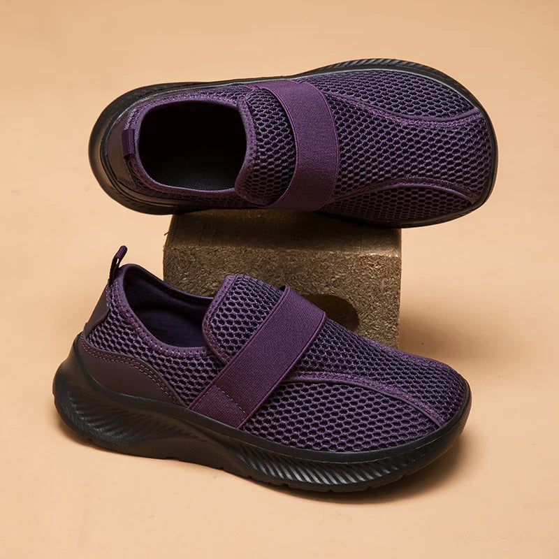 Wide Toe Box Elderly Shoes Comfort Walking Sneakers Diabetic Shoes Orthopedic Bunion Swollen Foot Hallux Valgus Thumb Eversion