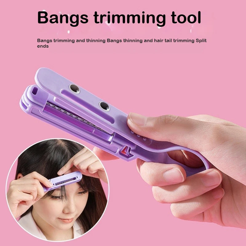 Hair Bangs Cutting Trimmer Razor Blade Comb Home Hairdresser Makeup Tools For Thinning Bangs Long Beauty Hair Cut Accessories