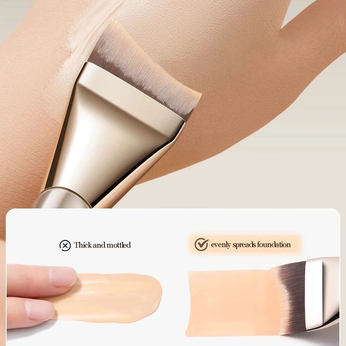 Curved Ultra Thin Foundation Brush Blade Fine Angle Flat Concealer BB Cream Brush Under The Eyes Place Precise Detail Brush