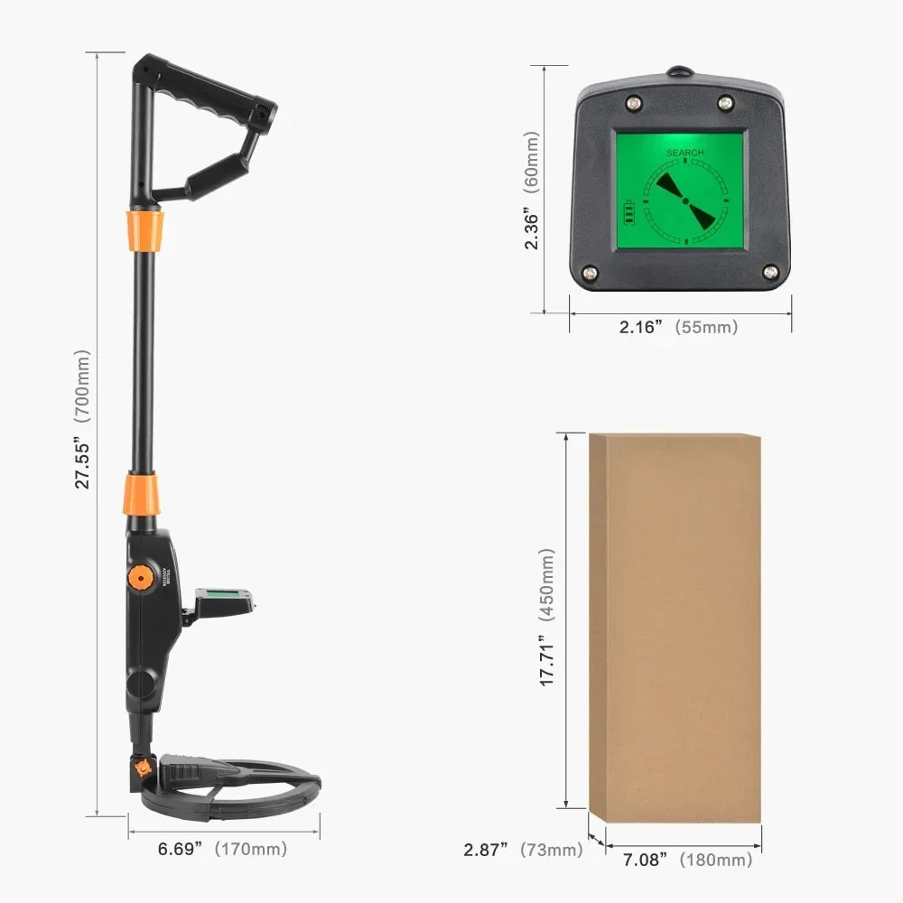 MD1008A Metal Detector Underground Professional Depth 2m Scanner Search Finder Gold Detector Jewelry Treasure Hunter Seeker Tool