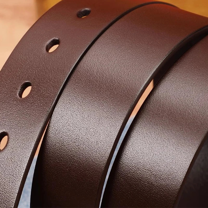 Men's genuine leather business belt - high quality genuine leather suitable for work gatherings formal occasions jeans belt