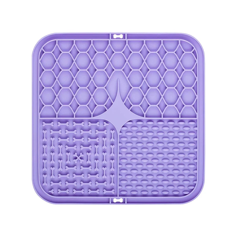 Pet Licking Plate, Slow Food Plate, Silicone Pet Slow Food Tableware Bowl, Suction Cup, Dog Licking Pad,Dog Cat Brush