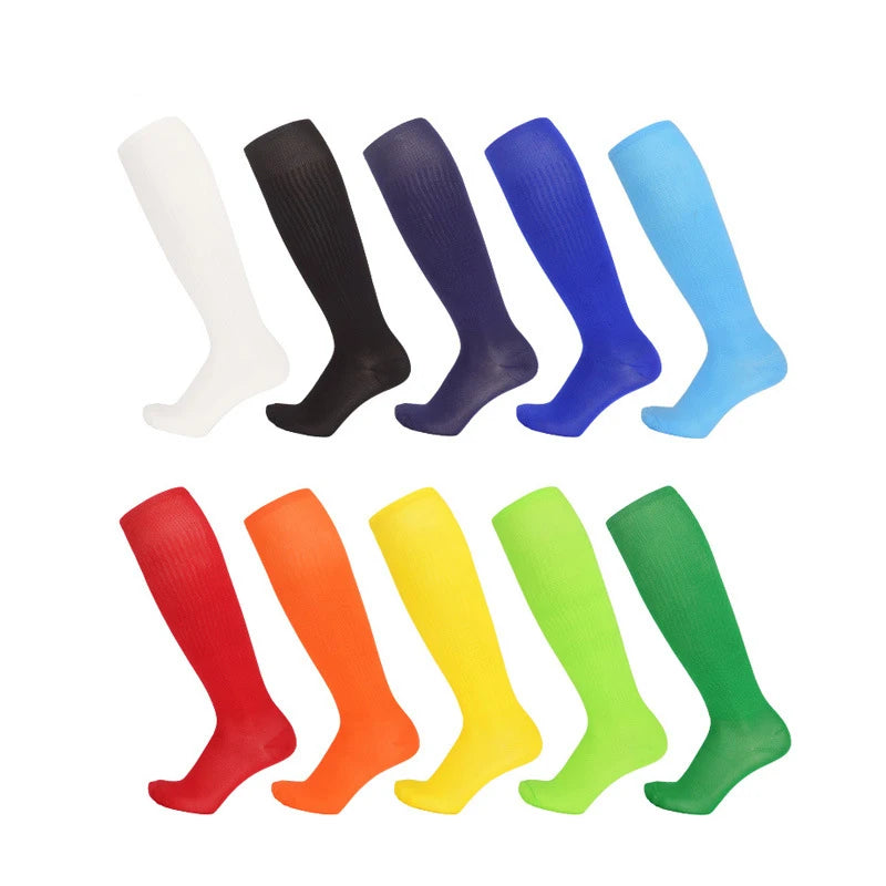 Boys and Girls Solid Thin High Training Soccer Socks  Long Socks Children's Knee Socks