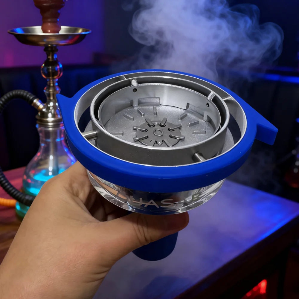 Shisha Head Bowl Quasar Hookah Tobacco Glass Set Chicha Narguilé Heat System with Gift Box Accessories