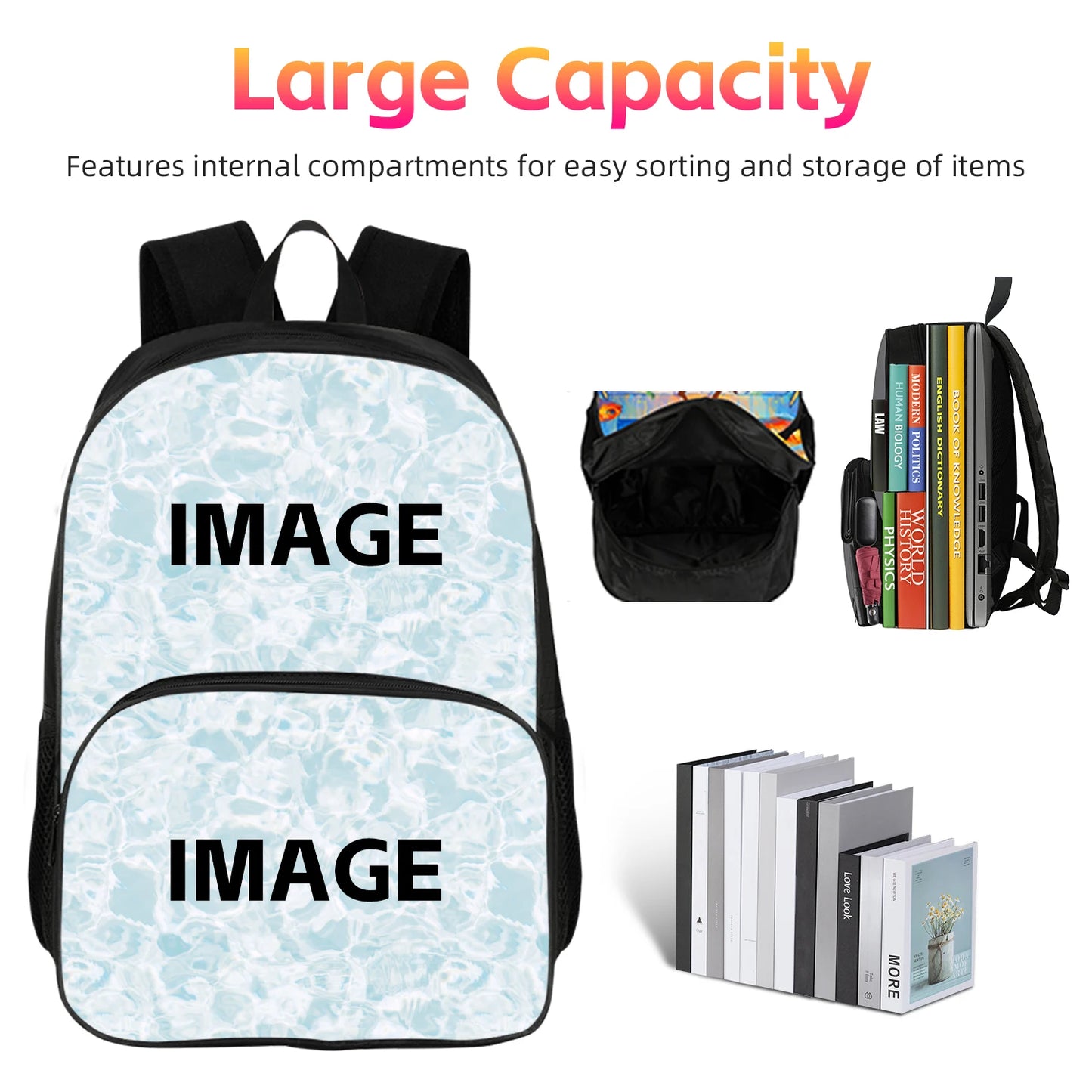 Kids Backpacks Just Shapes & Beats Student Anime School Bags Children Outdoor Sport Travel Rucksack Gift