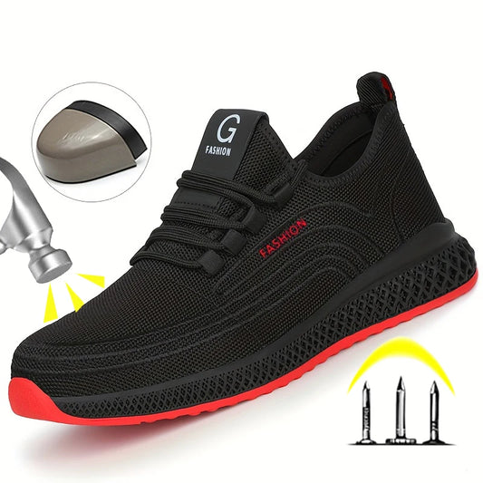 Work Shoes With Steel Toe Boots Anti Smash Safety Shoes Men Women Light Work Sneakers Breathable Anti-Stab Indestructible Shoes