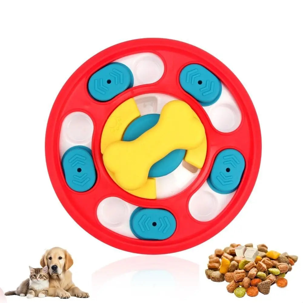 Training Toy Rotating Pet Feeding Toy Interactive Durable Dog Turntable Pet Puzzle Toy Pet Food Dispenser