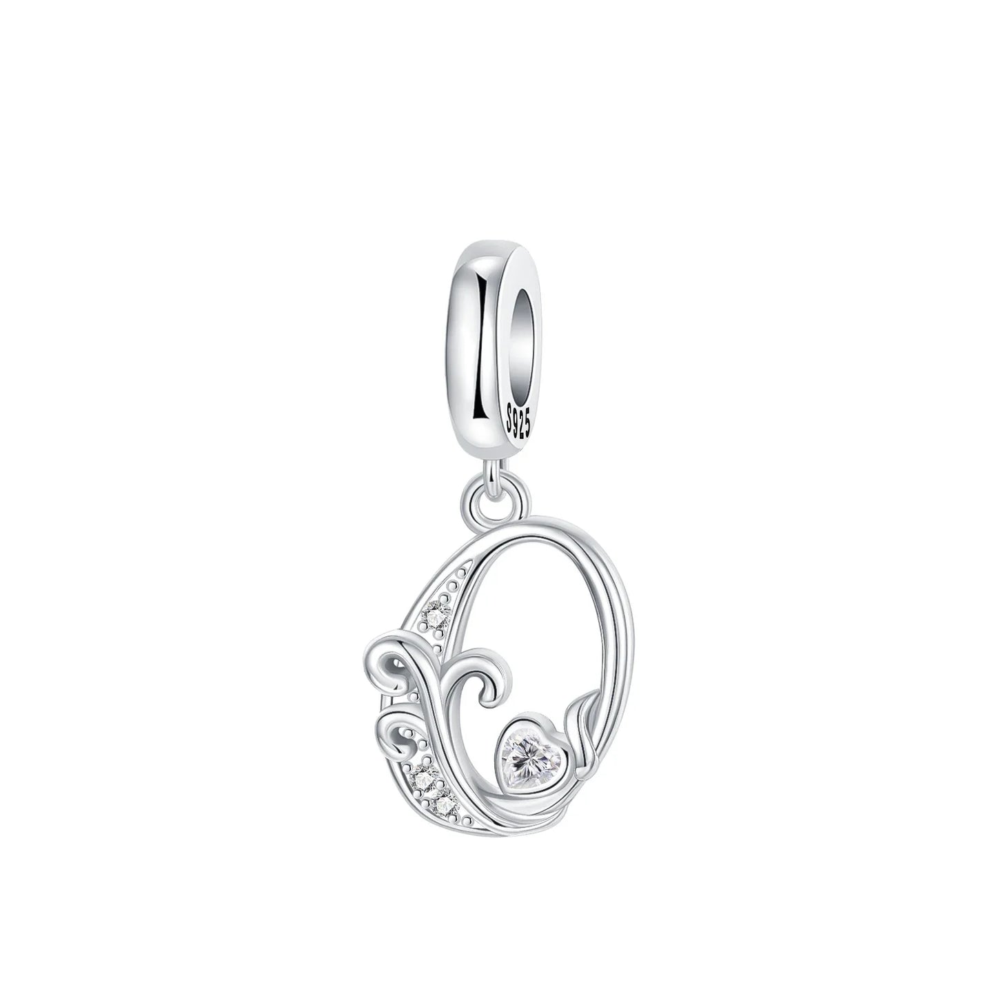 925 Sterling Silver Full series of A-Z letters pendant Charms For Original  Bracelet Charm Necklace Diy Female Jewelry