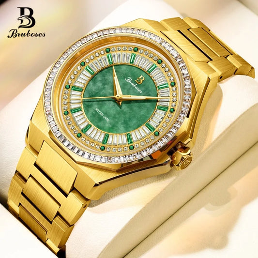 Men Automatic Mechanical Watch 5ATM Waterproof Wristwatch BRUBOSES Stainless Steel Sapphire Crystal Clock Relogio Masculino 2025