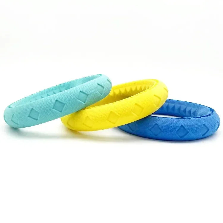 TPR Pet Flying Discs Dog Training Ring Puller Resistant Bite Floating Toy Puppy Outdoor Interactive Game Playing Products Supply