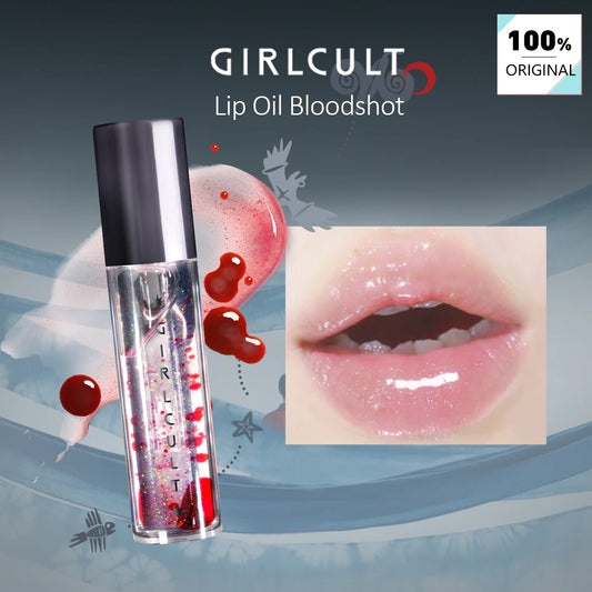 GIRLCULT Lip Oil Bloodshot,Smooth & Non-Sticky,Mirror-Like Shine,Long-Lasting & Vivid Color,Lip Care & Nourishing,Gentle Formula