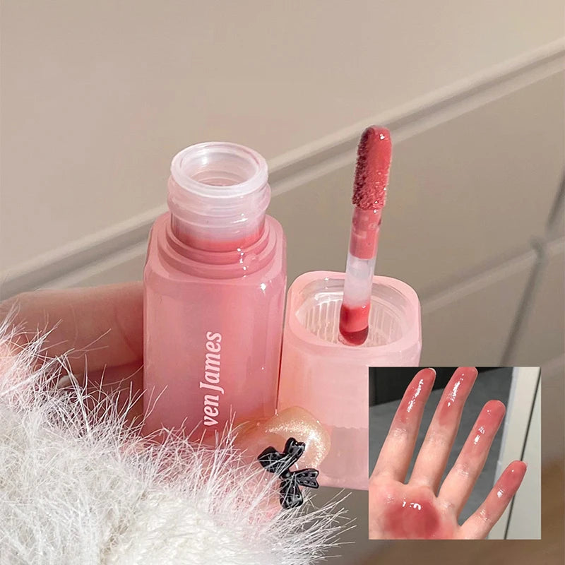 Glossy Non-stick Cup Lip Gloss Long Lasting Cheek Mud Lip Plumper Tinted Lip Lipstick Lip Makeup Cosmetics