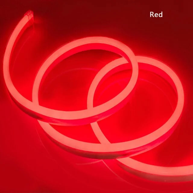 LED Neon Strip Light DC12V IP65 Waterproof For Outdoor Garden Billboard Advertisement Home Party Room Deco Yellow Red Blue Green