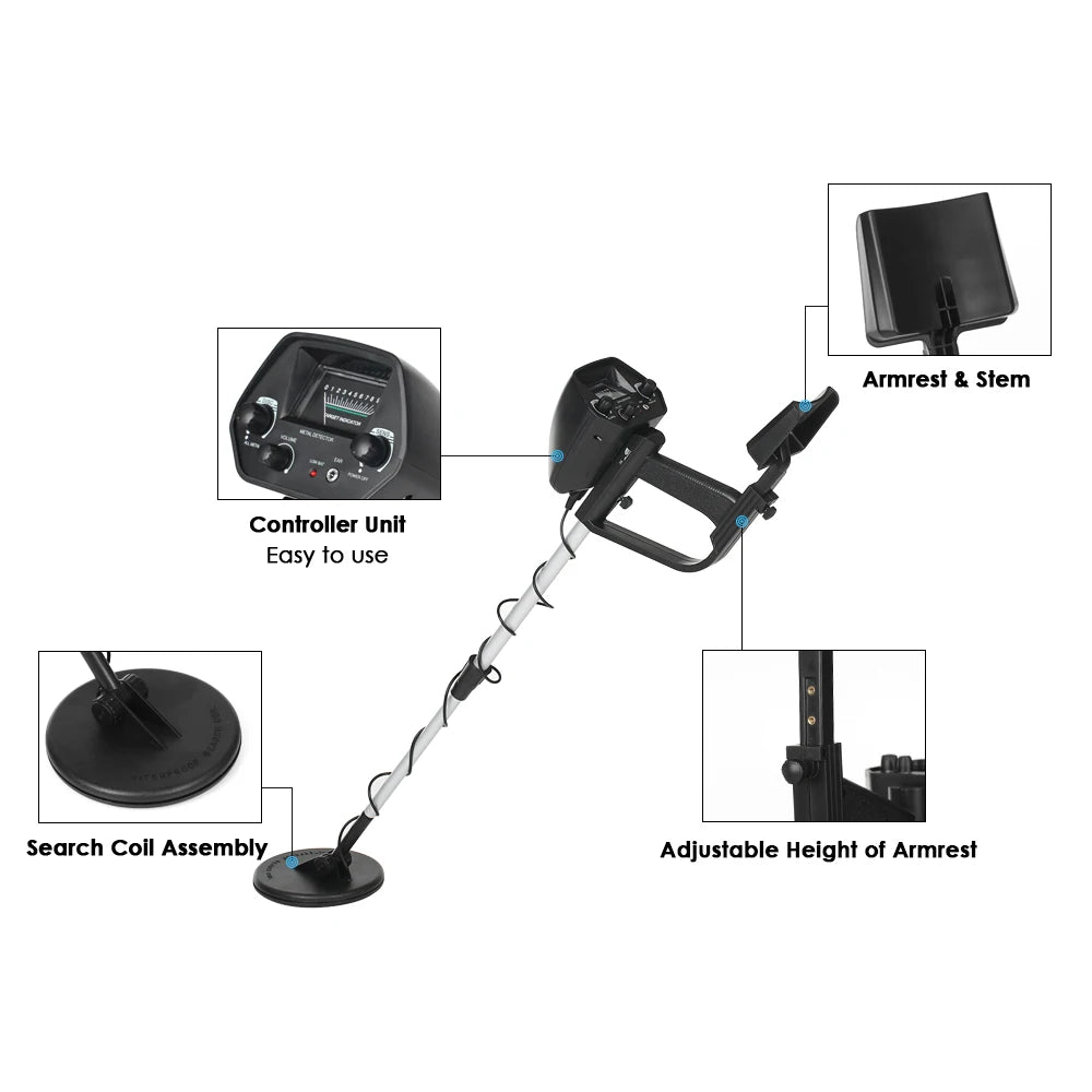 Metal Detector Metal Finder Children Underground Metal Detector Gold Detectors Seeker Metal Circuit Detector with Shovel