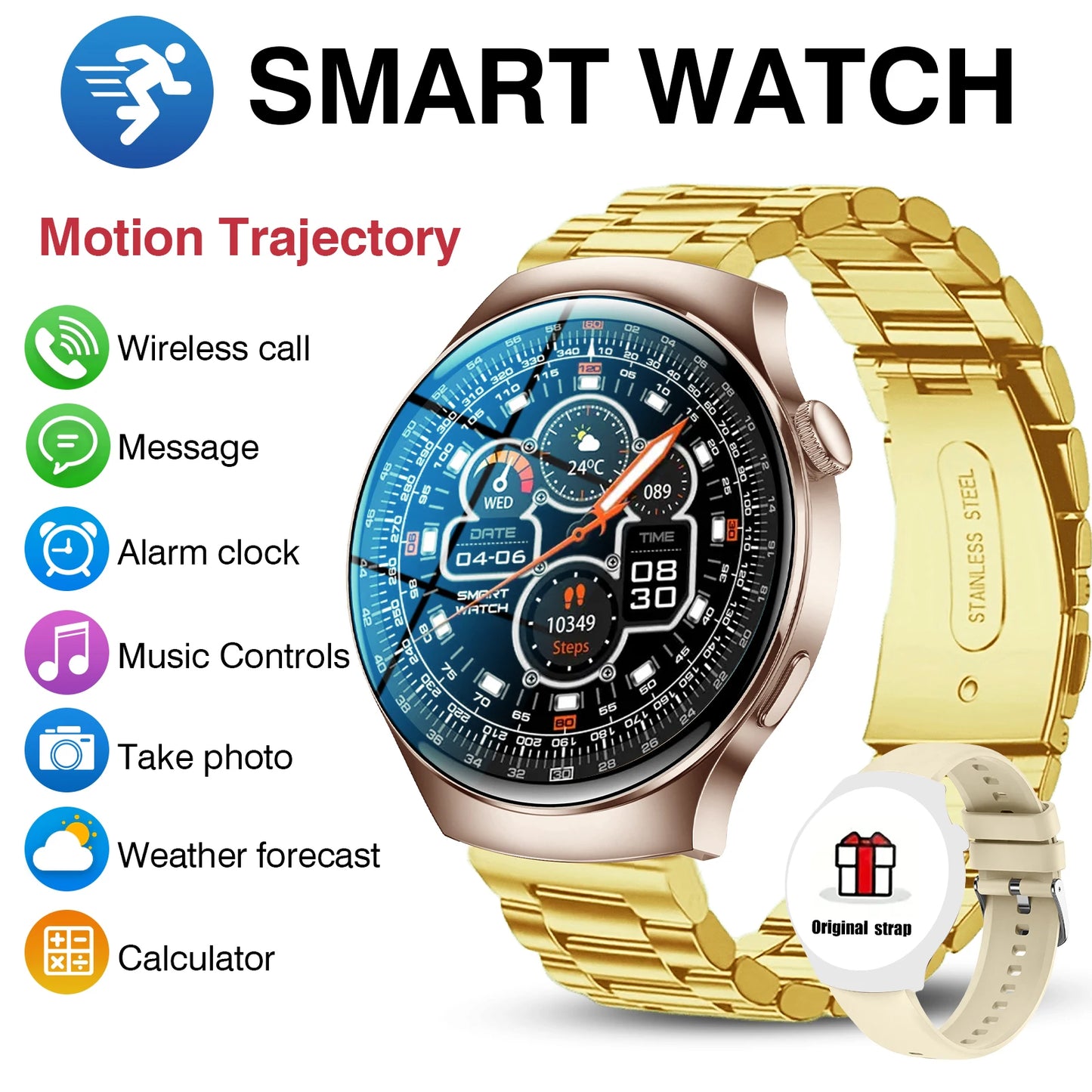 Smart Watch, 1.5 " Smartwatches for Men (Answer/Make Calls), Sports Modes with Fitness Tracker Watch, Life Waterproof Activity