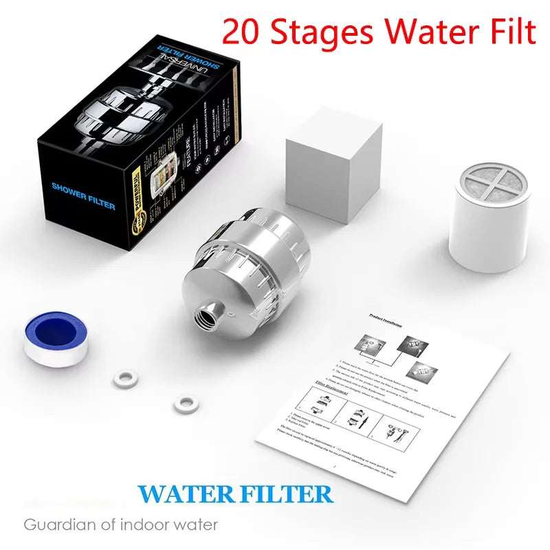 Bathroom household water purifier shower filter 15-20 level filter cartridge water purification set to remove residual chlorine