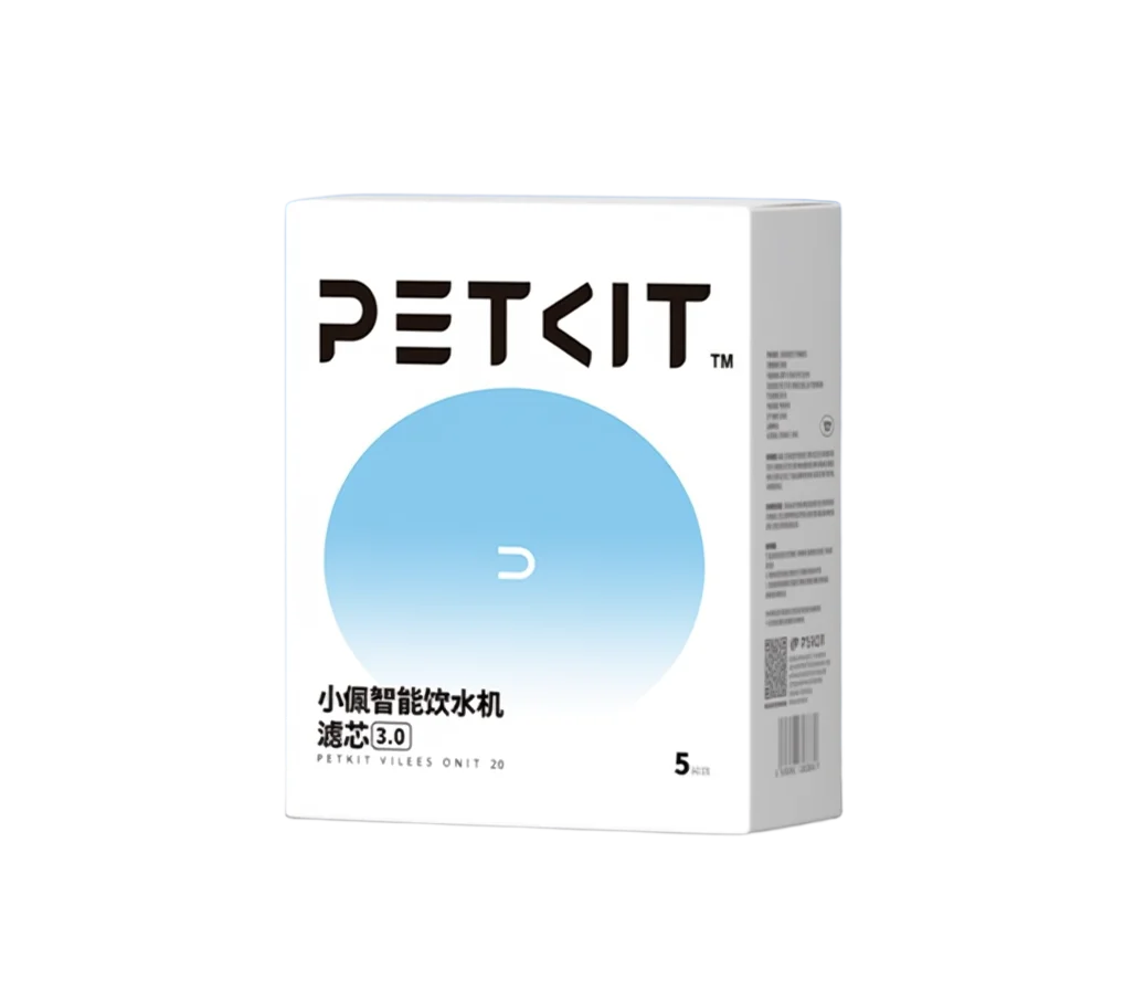 PETKIT Genuine Replacement Water Filters (5-Pack) – Compatible with Smart Pet Water Fountains for Cats & Dogs