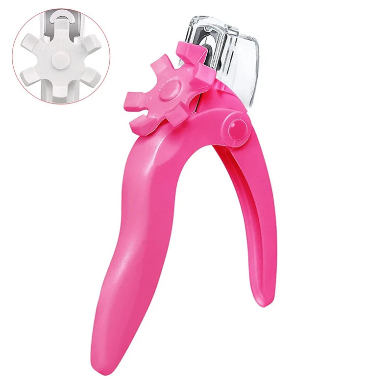 Nail Clippers for Acrylic Adjustable Nails with Sizer and Catcher Nail Tip Cutter with Length Measurement Dial.