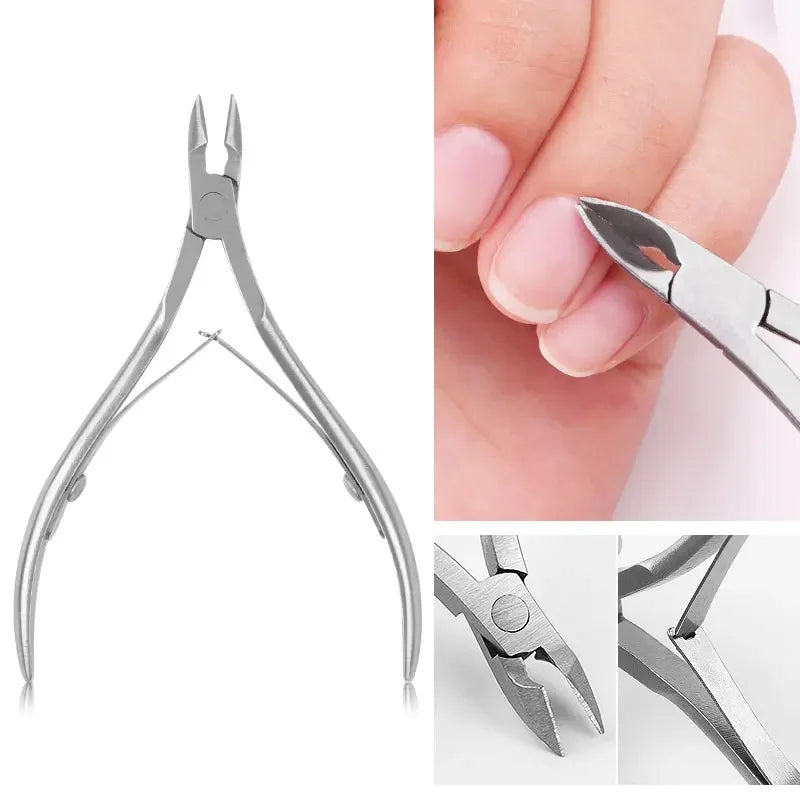 Professional Stainless Steel Cuticle Nail Nipper Clipper Nail Art Manicure Pedicure Trim Plier Cutter Beauty Scissors Tools
