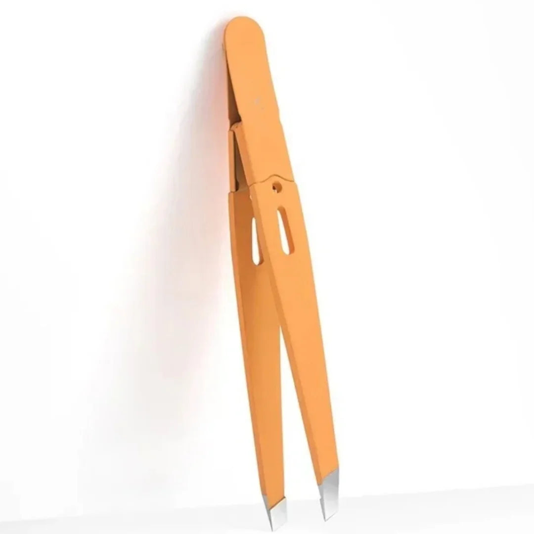 186--  Eyebrow Tweezer Colorful Hair Beauty Fine Hairs Puller Stainless Steel Slanted Eye Brow Clips Removal Makeup Tools