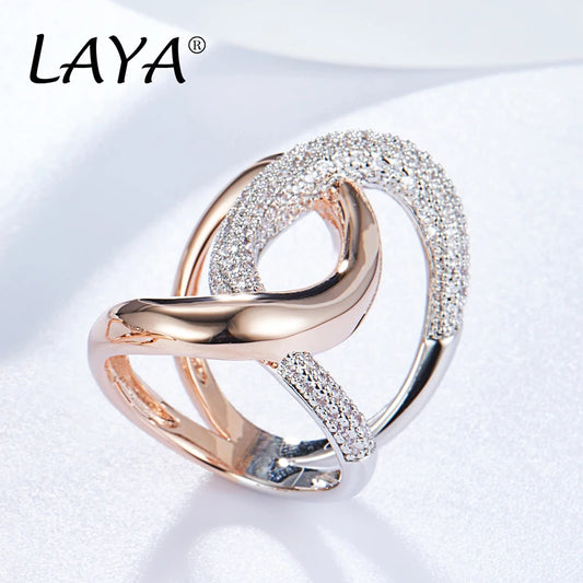2025 925 Sterling Silver Fashion Luxury Irregular High Quality Zircon Cross Ring Gift For Men Women Party Personality Jewelry