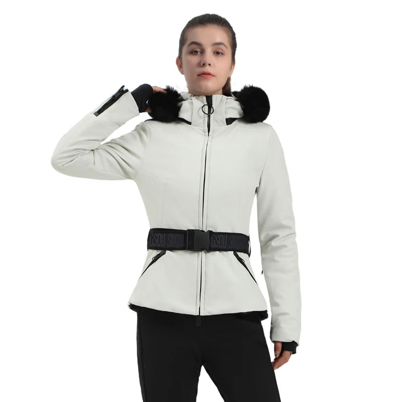 Ski Jackets 2025 Mountain Winter Hooded Woman Snowboard Clothes Outdoor Sports Skiing Overcoats Windproof Thermal Snow Tracksuit
