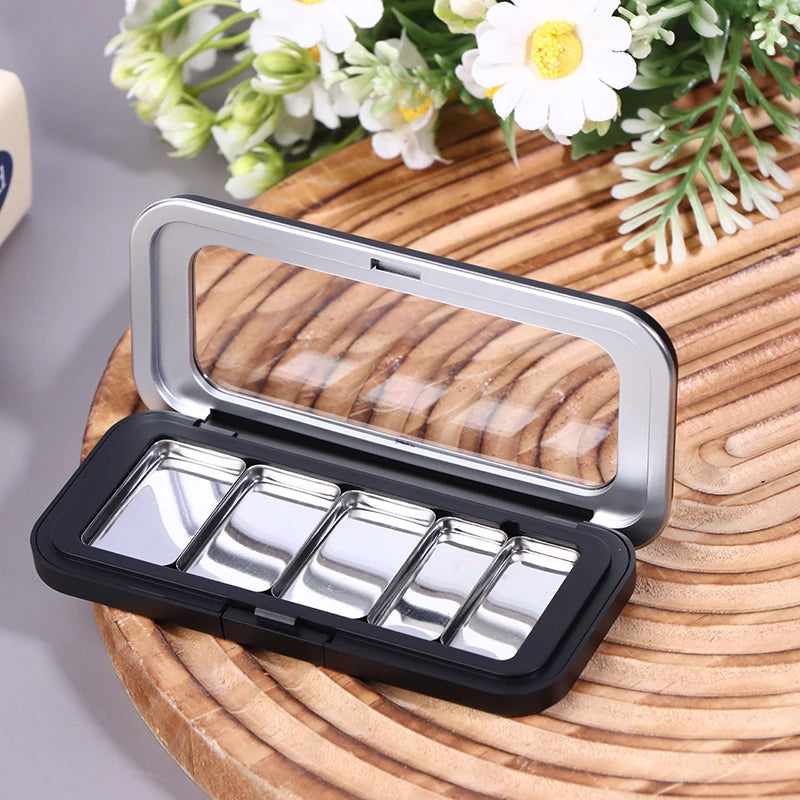 Refillable Magnetic Eyeshadow Palette Empty Black Clear Makeup Storage Case DIY Cosmetic Container for Lipstick Foundation Blush
