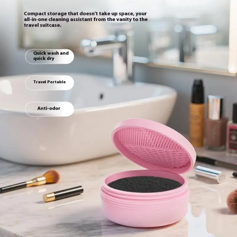 Makeup Brush Cleaning Box Sponge Eyeshadow Brushes Quick Clean Dry Cleaner Cosmetic Wash Clean Powder Tool Makeup Accessories