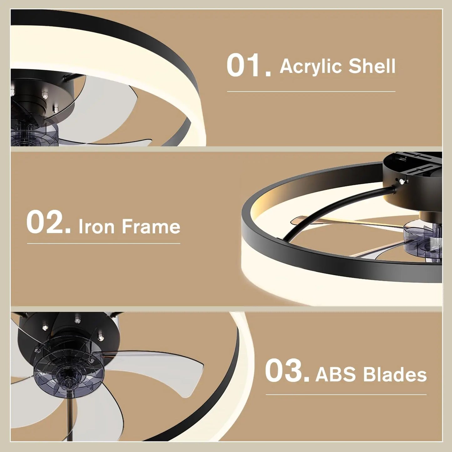 Ceiling fan with light Modern Dimmable Remote Control Ceiling Fans Living Room AC Variable Frequency Fan Ceiling Lamp