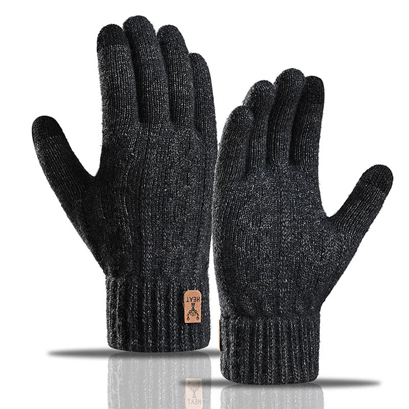 1Pair Warm Gloves Winter Gloves For Men Cold-proof Warm Gloves Cycling Full Finger Touch Screen Gloves Mountaineering Gloves