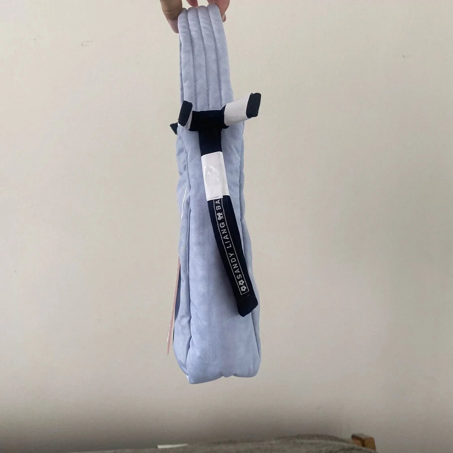 Baggu Bow Handbag Pure Color Underarm Nylon Versatile Women's Bag British Style Casual Zipper Closure Versatile for All