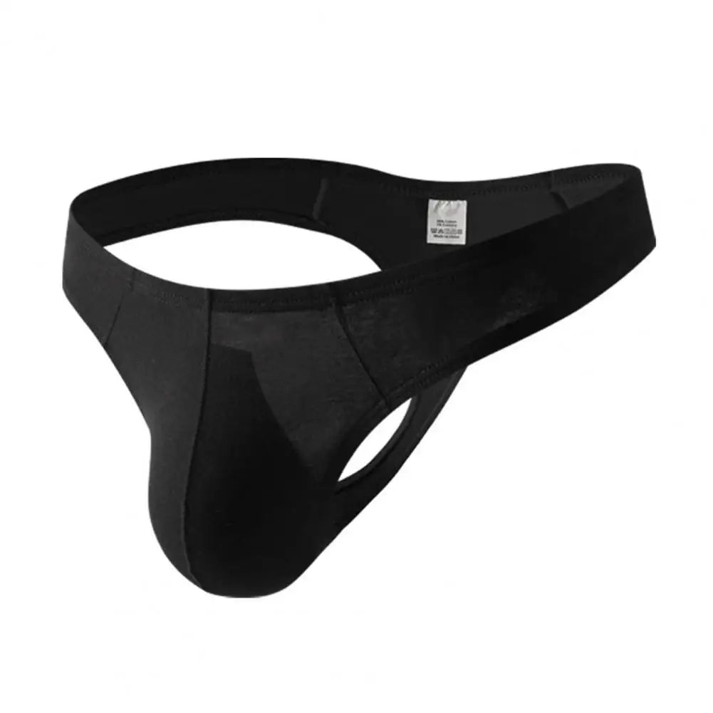 Summer Men Thong, Low-Waisted T-Shaped Cut Briefs, U Convex Supportive Pouch Panties, Elastic Lightweight Underwear