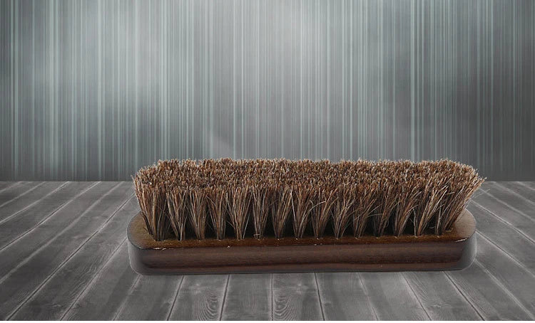 Real Horse Hair Shoe Brush Polish Natural Horsehair Leather Soft Polishing Tool Bootpolish Cleaning Brush For Suede Nubuck Boot