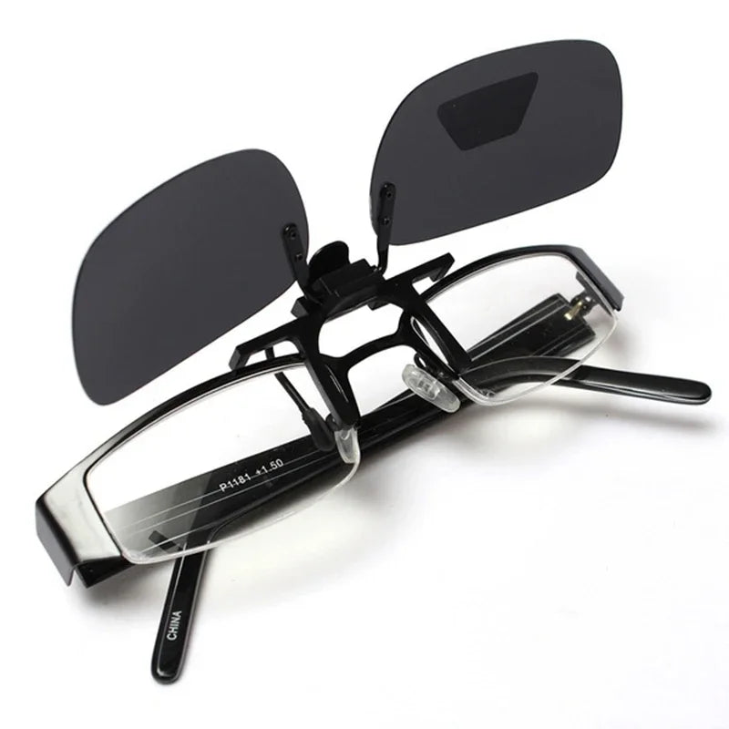 Fishing Polarized Pilot Flip Up Clip on Sunglasses Men Photochromic UV400 Women Driving Sun Glasses Color Change Night Vision