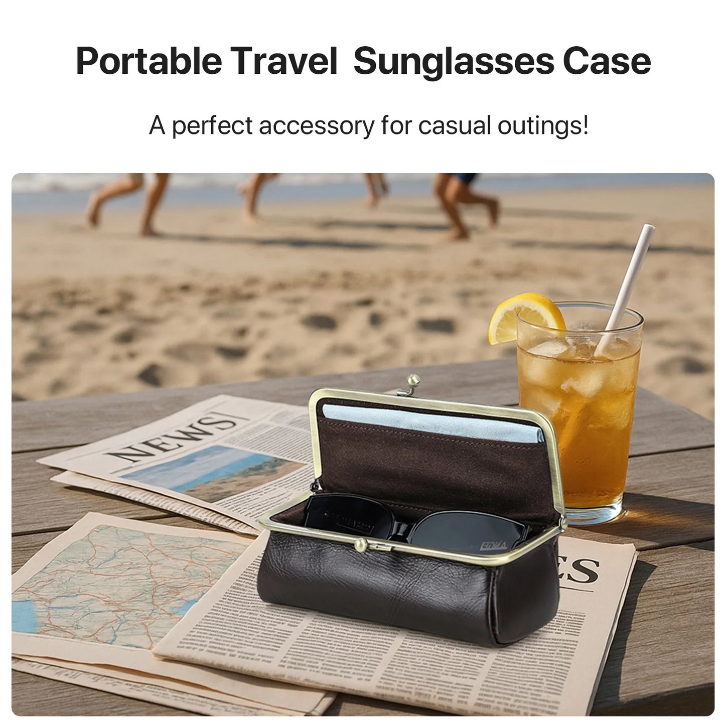 Genuine Leather Eye Glasses Bag for Eyeglass High Quality Handmade Glasses Case Box Sunglasses Protector Pouch