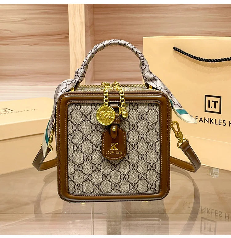 Ladies' handbag, light luxury square bag, 2026 autumn and winter new style, high-end and high designer single shoulder crossbody