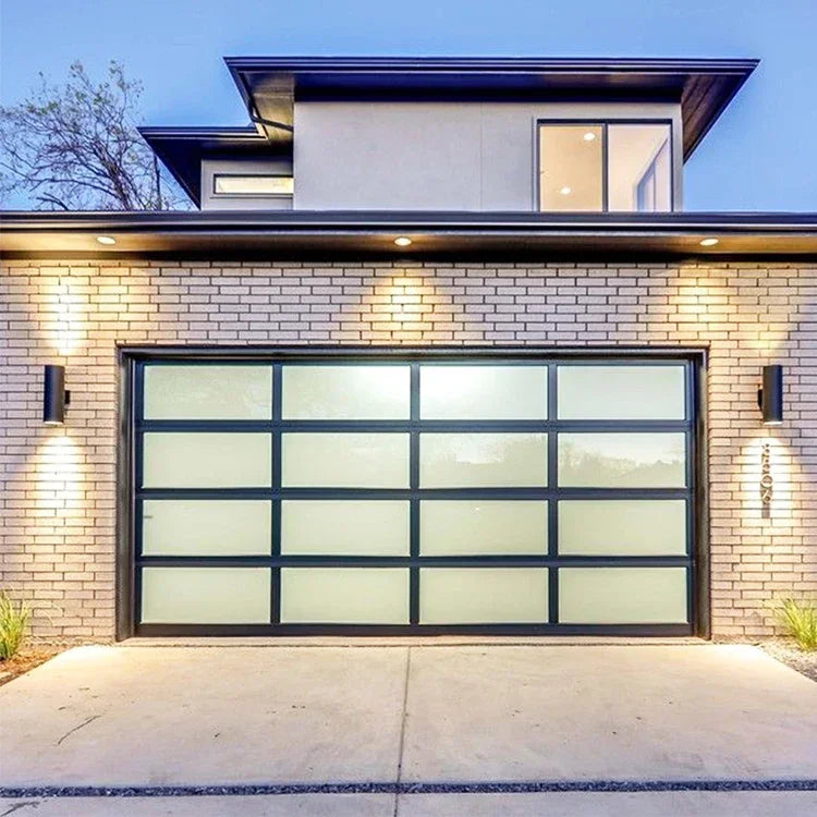 Double Glazed Insulated Garage Door,Automatic Aluminum Glass Transparent Electric Garage Door